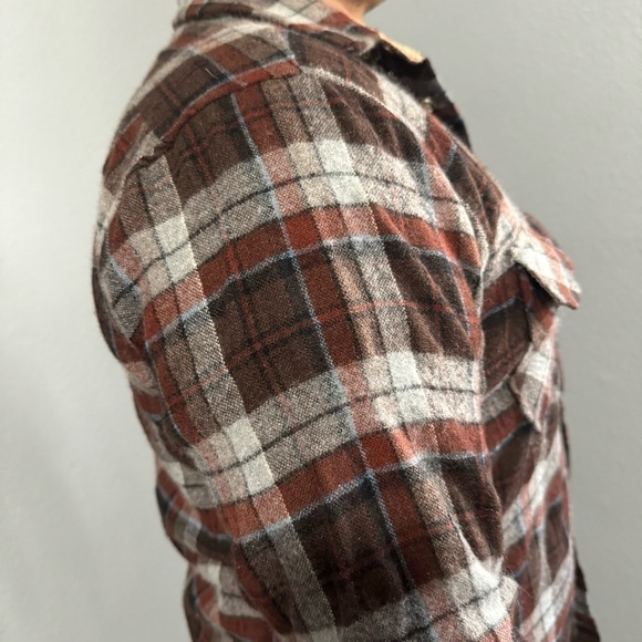River Trade Men 100% Wool Blend ButtonDown Long Sleeves Plaid Flannel Shirt Sz L - Picture 12 of 17